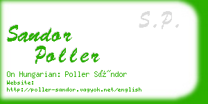 sandor poller business card